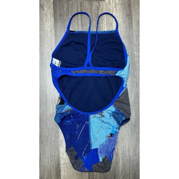 SPEEDO Endurance Women's One piece Swimsuit Size 6/32 Blue Sport Athletic - Picture 2 of 6